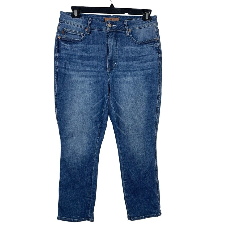 Judy Blue Womens 14W Capri Jeans Blue Stretch Mid Rise Cuffed Denim
